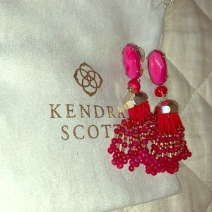 Red Kendra Scott Tassel Earrings.